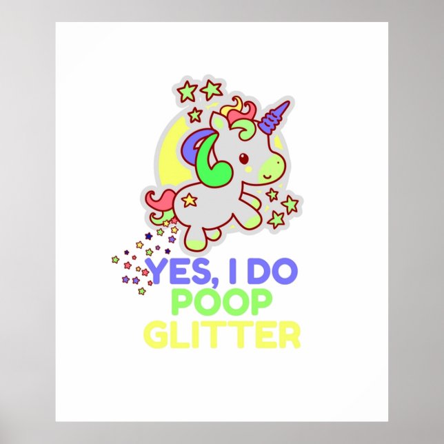 Poster Glitter do Unicorn Poop (Frente)