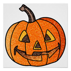 Póster Glitter Jack O'Lantern