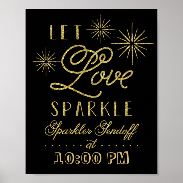 Póster Glitter Let Love Sparkle | Desativação do Sparkler (Frente)