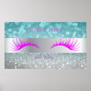 Poster Glitter Moderno Bokeh,Strike,Faux Lashes