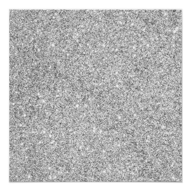 Póster Glitter Silver Elegante (Frente)