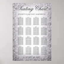 Glitter Silver Gráfico de Casamento