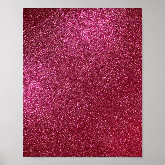 Poster Glitter Vermelho Brilhante (Frente)