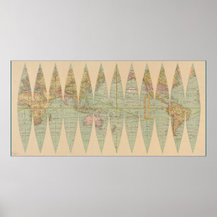 Poster Globo da Terra Desconstruída (1887)