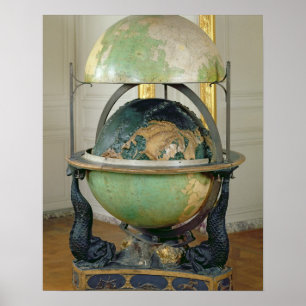Póster Globo terrestre e celestial
