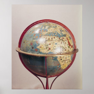 Póster Globo terrestre, mostrando o Oceano Índico