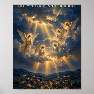 Poster Glória a Deus nas Alturas Arte de Natal