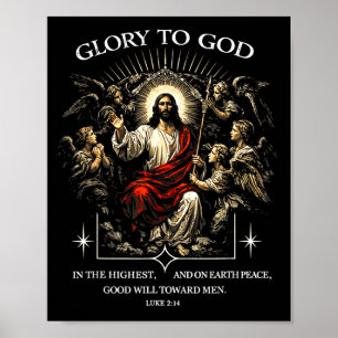 Poster Glória a deus nas alturas e na terra paz luk