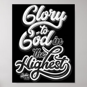 Poster Glória a Deus nas Alturas Lucas 2_14 Louve Cristo
