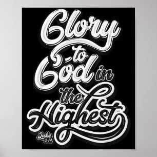 Poster Glória a Deus nas Alturas Lucas 2_14 Louvor a Cris
