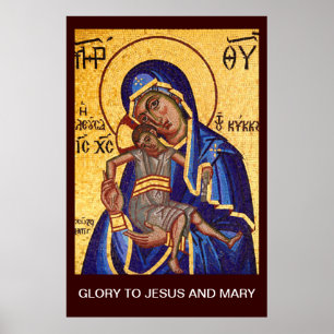 POSTER GLÓRIA A JESUS E MARIA