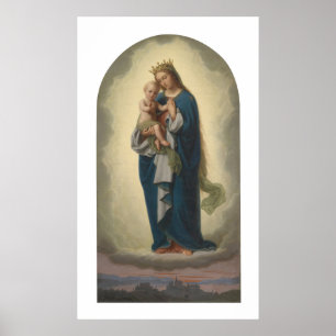 Poster Glória A Jesus E Maria (30 x 50 Extra Grande)