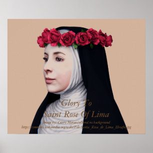 Poster Glória A Santo Rosa De Lima