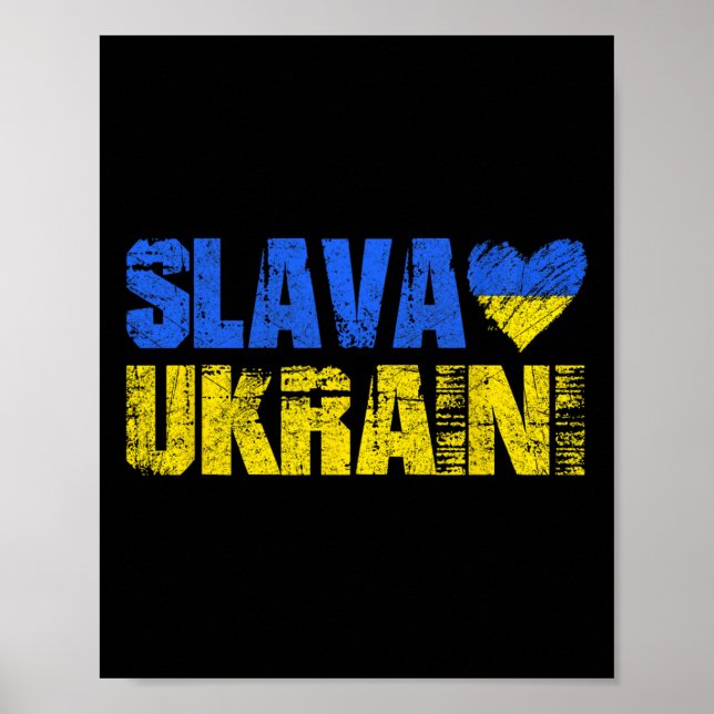 Poster Glória à Ucrânia (Frente)