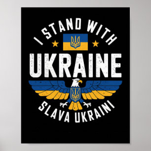 Poster Glória à Ucrânia Águia Design Pró-Ucrânia Liberdad