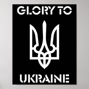 Poster Glória à Ucrânia Brasão de Armas Inspirado em Zele
