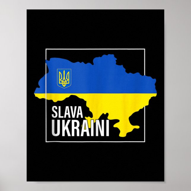 Poster Glória à Ucrânia Camisa Eu Estou Com  (Frente)