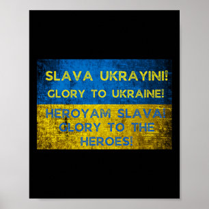 Poster Glória à Ucrânia! Glória aos Heróis! U