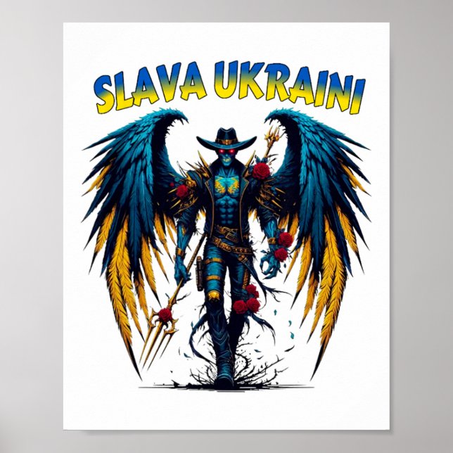Poster Glória à Ucrânia - Pró-Ucrânia Ucrânia (Frente)