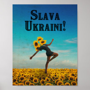 Poster Glória à Ucrânia! Slava Ucraniano!