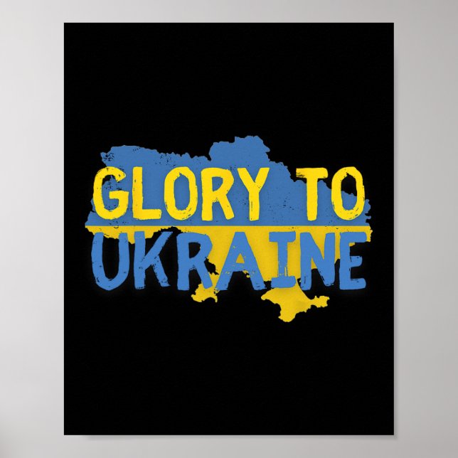 Poster Glória à Ucrânia Slava Ukraini  (Frente)