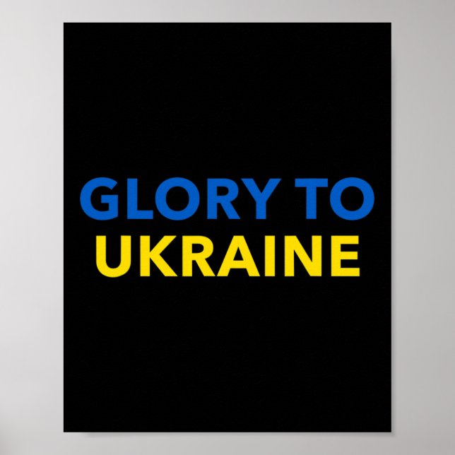 Poster Glória à Ucrânia - Slava Ukraini  (Frente)