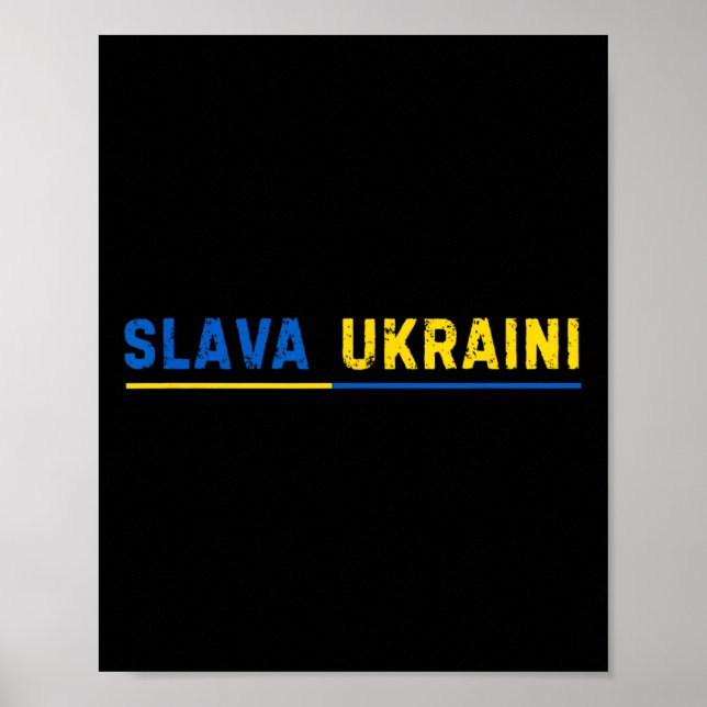 Poster Glória à Ucrânia Slava Ukraini 1  (Frente)