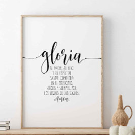 Poster Gloria Al Padre, Al Hijo Y Al Espíritu Santo