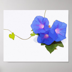 Poster Glória das flores aquarela