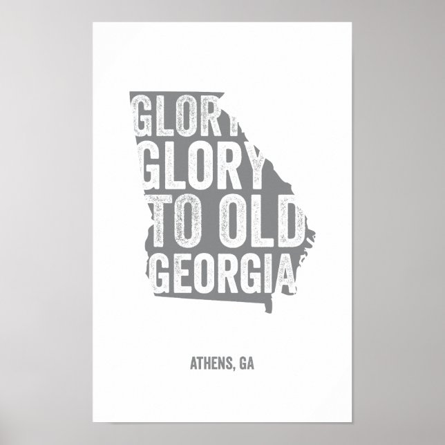 Poster Glória Glória (Cinza) (Frente)