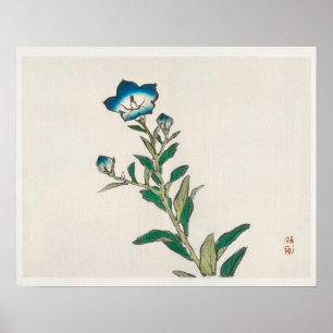 Poster Glória matinal de Kōno Bairei (1844-1895)