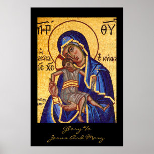 Póster glória para jesus e maria
