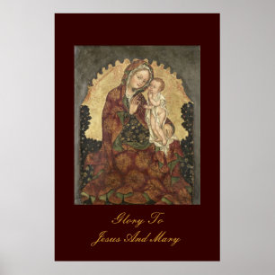 Poster glória para Jesus e Mary