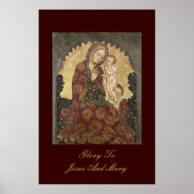 Poster glória para Jesus e Mary (Frente)