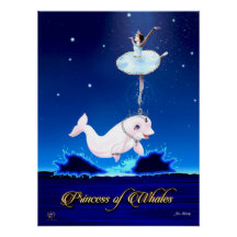 Gloriosa Poster Princesa de Balé de Baleias