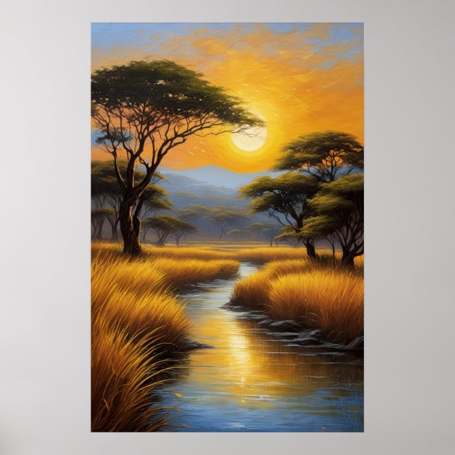 Poster Glorioso Sunset Africano (Frente)