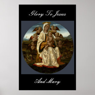 PÓSTER GLORY TO JESUS AND MARY