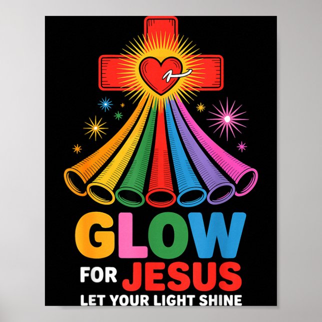 Poster Glow For Jesus Christian Faith  (Frente)