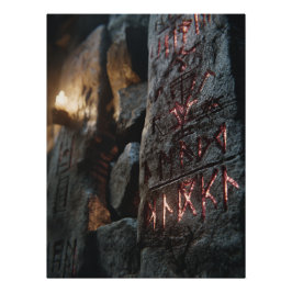 Póster Glowing Ancient Runes