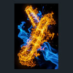 Poster Glowing Magic Fire Ice Elemental Energy Clash<br><div class="desc">Inject a massive burst of cinematic energy into your living space with this epic elemental clash poster. This vertical artwork showcases a breathtaking, glowing energy core suspended in the void. A fierce, dynamic collision of vibrant blue fire and intense orange flames creates a spectacular visual explosion, throwing brilliant sparks and...</div>