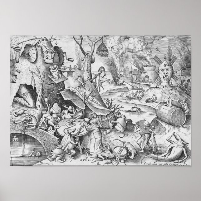 Poster Gluttony (Gula), Os Sete Pecados Mortais (Frente)