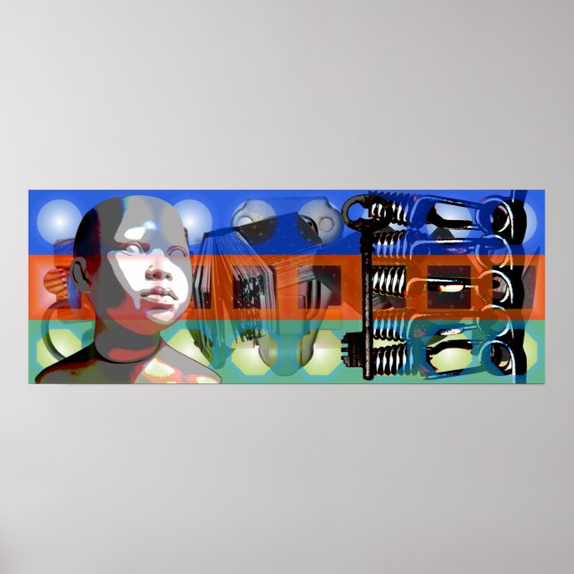 Poster GMT 24 cores de gradiente da boneca do projeto Heu (Frente)