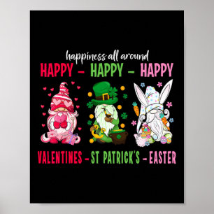 Poster Gnome Happy Namorados Rua Patrick Páscoa Felicidad