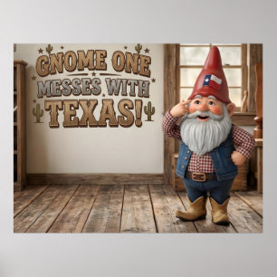 Poster "Gnome One Apronta no Texas" Oficina