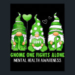 Poster Gnome One luta sozinho contra a consciência mental<br><div class="desc">O Gnome One Luta Sozinho Pela Saúde Mental Sensibilizar O Presente Verde Da Fita. Presente perfeito para seu pai, mãe, pai, homens, mulheres, amigos e familiares no Dia de Ação de Graças, Dia de Natal, Dia de as mães, Dia de os pais, 4 de julho de 1776 Dia Independente, Dia...</div>