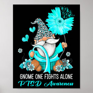 Poster Gnome One luta sozinho o guerreiro Teal Ribbon Pts