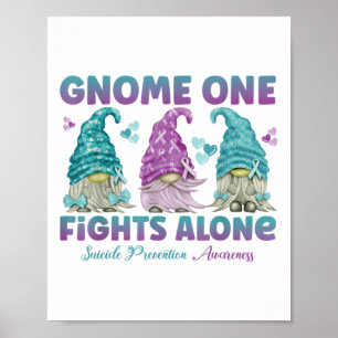 Poster Gnome Um Combate Sozinho Prevenção do Suicídio Con
