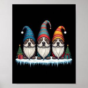 Poster Gnômios engraçados de Pitbull Natal Gnomo Mulheres