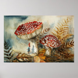 Poster gnomo aquarela