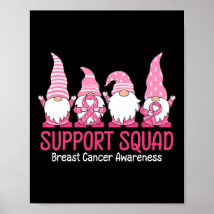 Poster Gnomo Bonito Suporta Consciência do Cancer de Mama